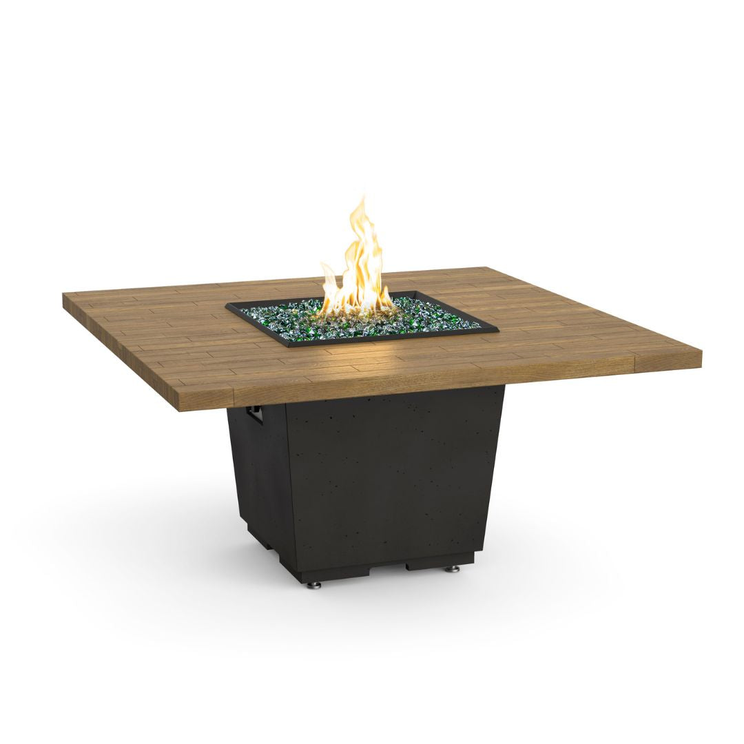 American Fyre Designs Reclaimed Wood Cosmopolitan Square Dining Firetable