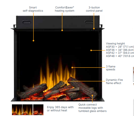 Ignite® Aspire 30-inch Electric Firebox