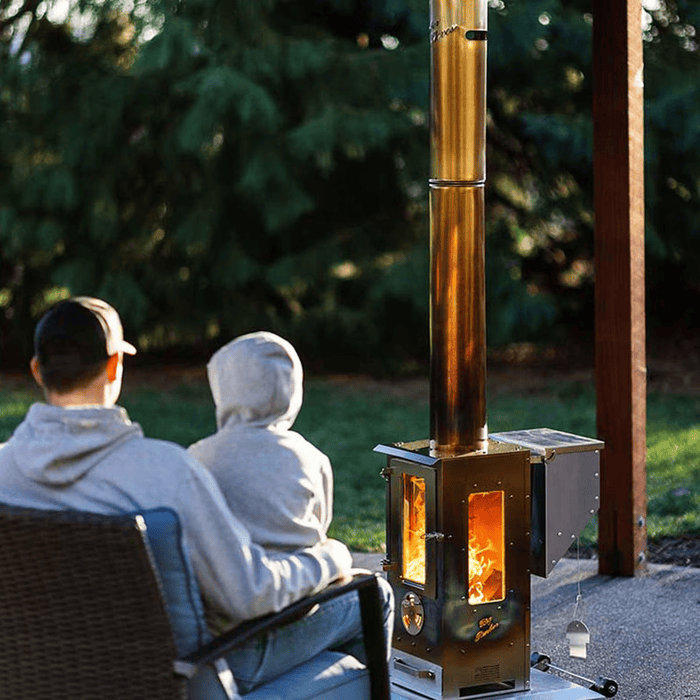 Timber Stoves Big Timber 90,000 BTU Wood Pellet Patio Heater - Portable Outdoor Heat - WPPHBTSS1.0