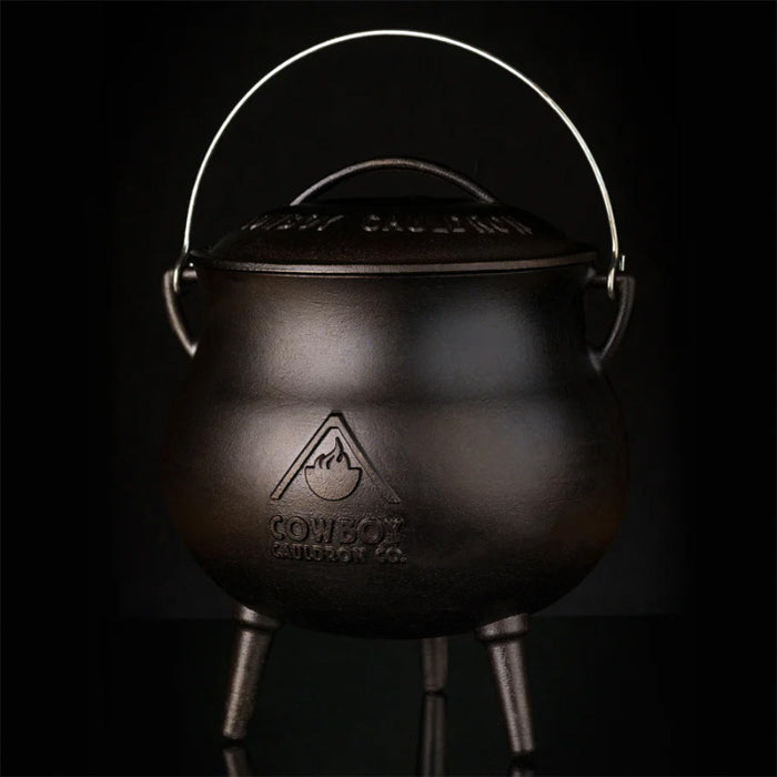 Cowboy Cauldron Chuckwagon Pot 7 Quart - Hanging Fire Pit Cooking Pot