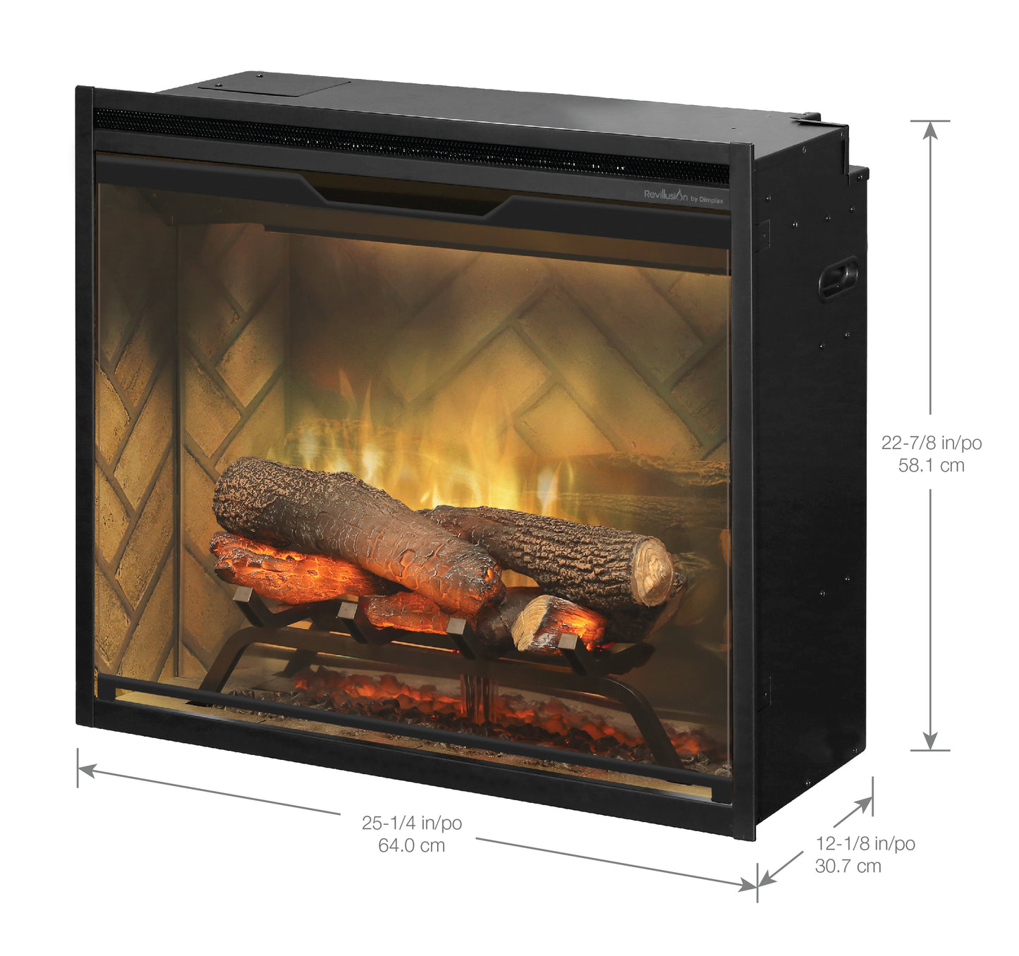 Revillusion® 24-inch Built-In Electric Firebox, Herringbone - RBF24DLX