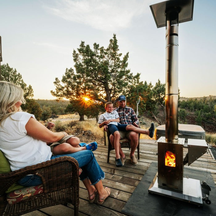 Timber Stoves Lil' Timber 72,000 BTU Wood Pellet Patio Heater - Portable Outdoor Heat - WPPHLTSS1.0