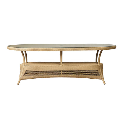 Lloyd Flanders Universal Loom 85" Oval Umbrella Dining Table 79084 - Detail 1