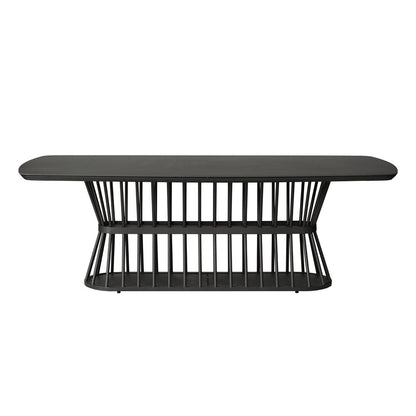 Lloyd Flanders Escape 86.5" Boat Shaped Dining Table 309086 - Detail 2