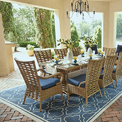 Lloyd Flanders Magnolia 84" Rectangular Umbrella Dining Table 331084 - Detail 5