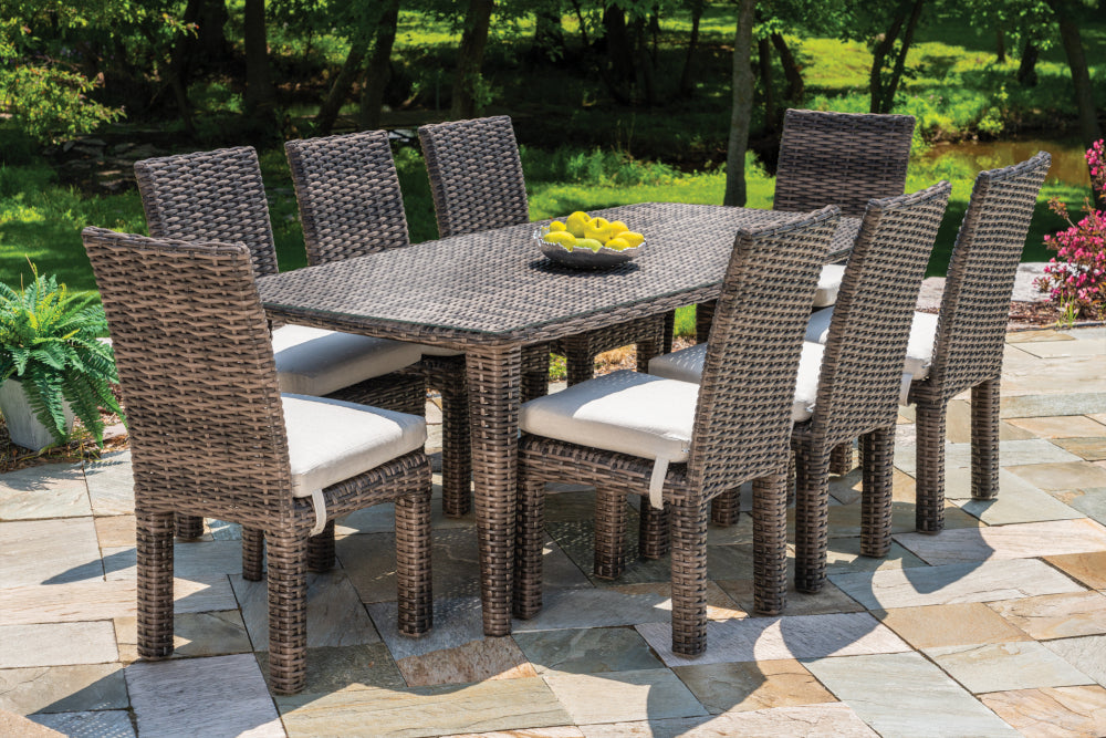 Lloyd Flanders Largo 86" Rectangular Umbrella Dining Table 241086 - Main Product Image