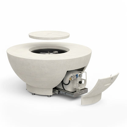 American Fyre Designs 48" Round GFRC Chat Height Propane Fire Bowl (GFRC Cover included)