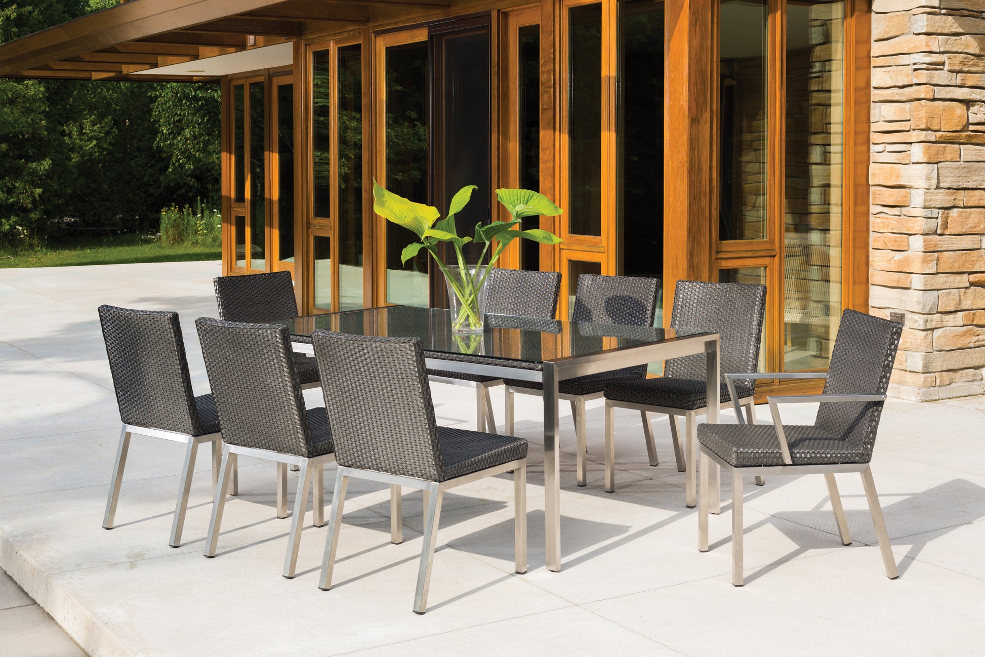 Lloyd Flanders Elements 71" Rectangular Dining Table 203072 - Detail 2