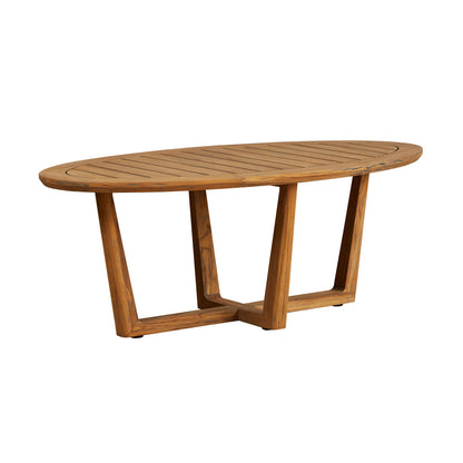 Lloyd Flanders Teak 48" Oval Sled Base Cocktail Table 286344 - Main Product Image