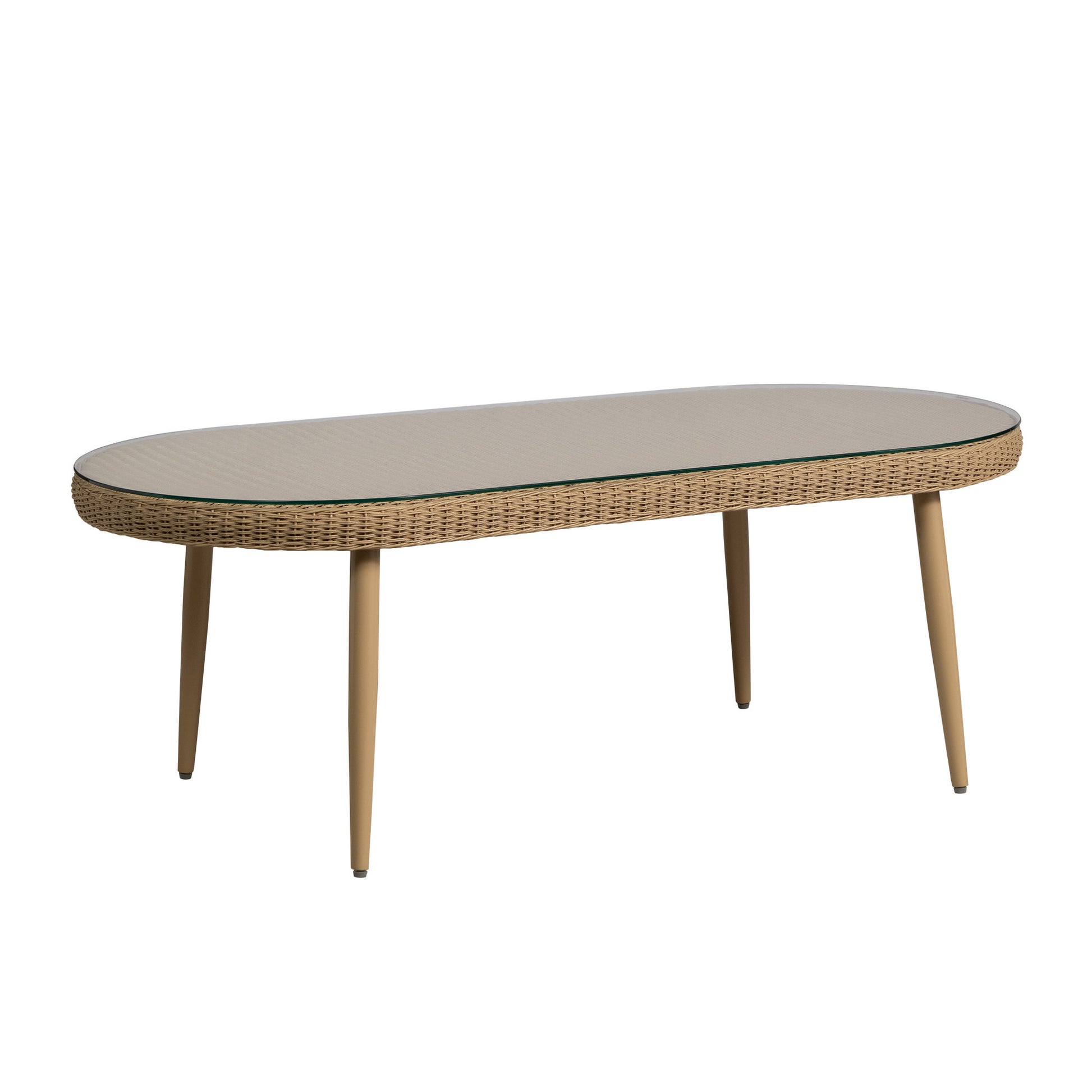 Lloyd Flanders Cascade 48" Oval Cocktail Table 107044 - Detail 1