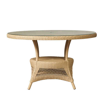 Lloyd Flanders Universal Loom 49" Round Umbrella Dining Table 79048 - Detail 1