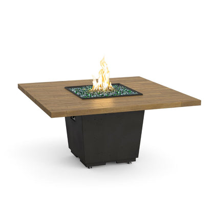 American Fyre Designs Reclaimed Wood Cosmopolitan Square Dining Firetable
