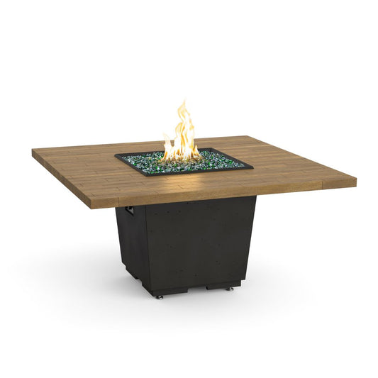 American Fyre Designs Reclaimed Wood Cosmopolitan Square Dining Firetable