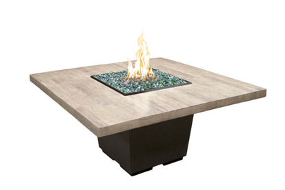 American Fyre Designs Reclaimed Wood Cosmopolitan Square Dining Firetable