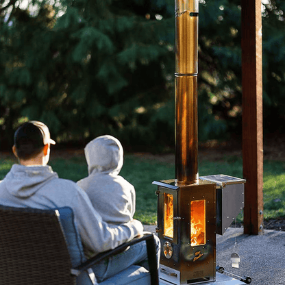 Timber Stoves Big Timber 90,000 BTU Wood Pellet Patio Heater - Portable Outdoor Heat - WPPHBTSS1.0