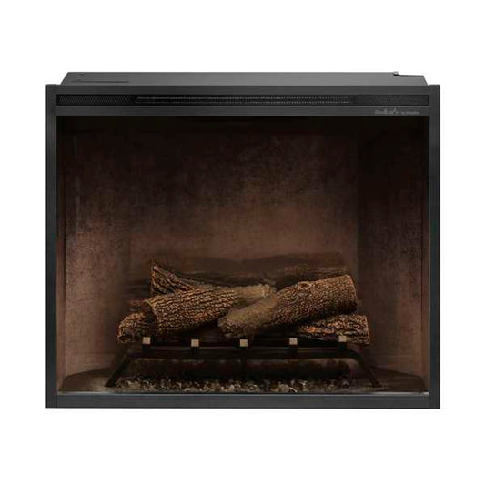 Revillusion® 30-inch Built-In Electric Firebox with Front Glass and Plug-Kit, Weathered Concrete - RBF30WC-FG