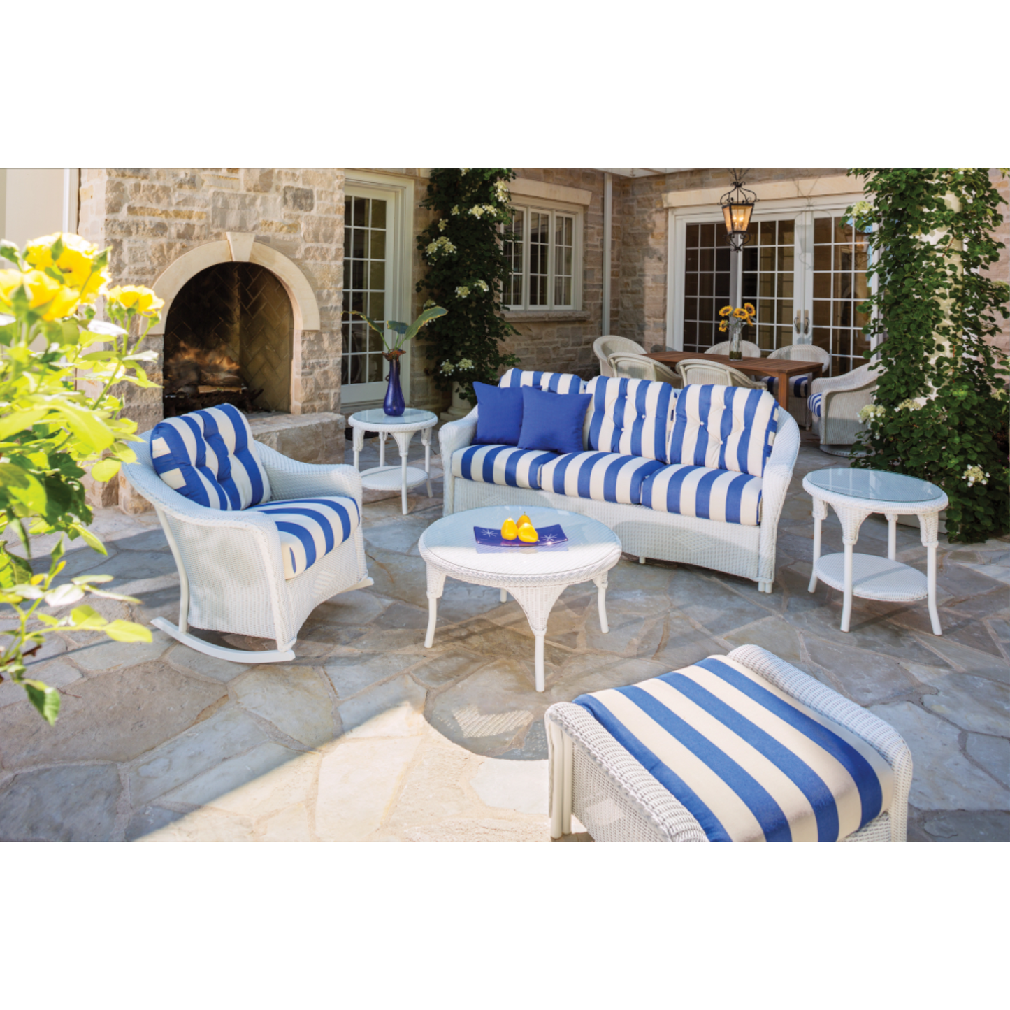 Lloyd Flanders Reflections 3-Seat Sofa  with Premium Hand-Crafted Wicker