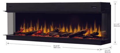 Ignite® Ultra 74-inch Linear Electric Fireplace