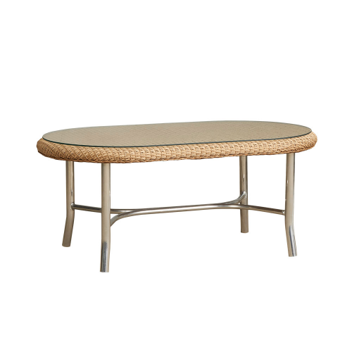 Lloyd Flanders Weekend Retreat Universal Loom 43-Inch Oval Cocktail Table 86147