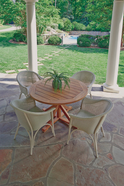 Lloyd Flanders Teak 48" Round Cross Base Dining Table 286148 - Detail 3