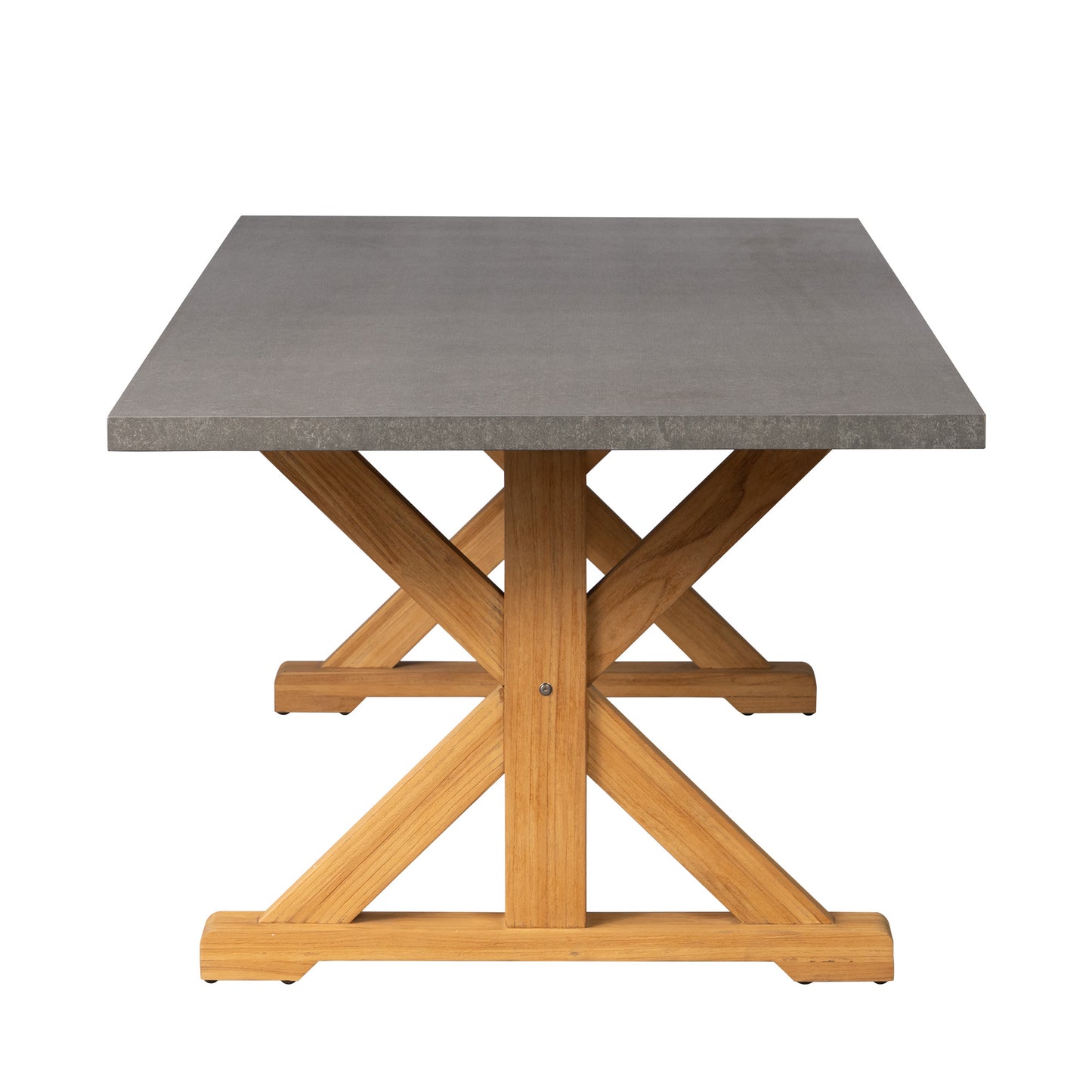 Lloyd Flanders Teak 94" Ceramic Top Teak Dining Table 286094 - Detail 2
