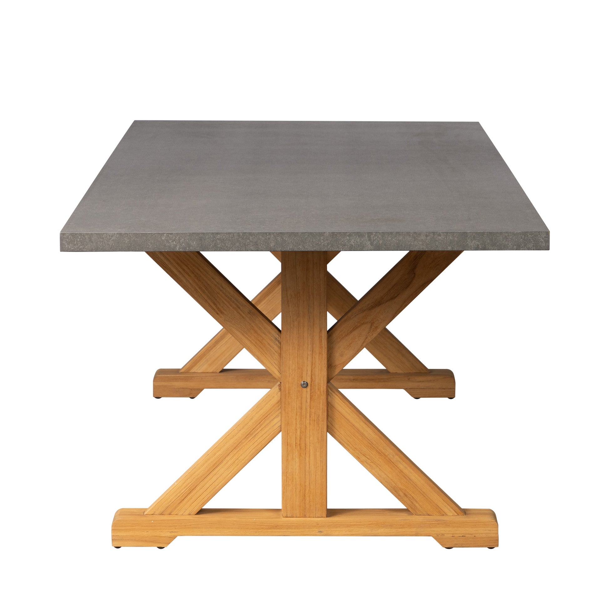 Lloyd Flanders Teak 94" Ceramic Top Teak Dining Table 286094 - Detail 2