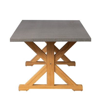 Lloyd Flanders Teak 94" Ceramic Top Teak Dining Table 286094 - Detail 2