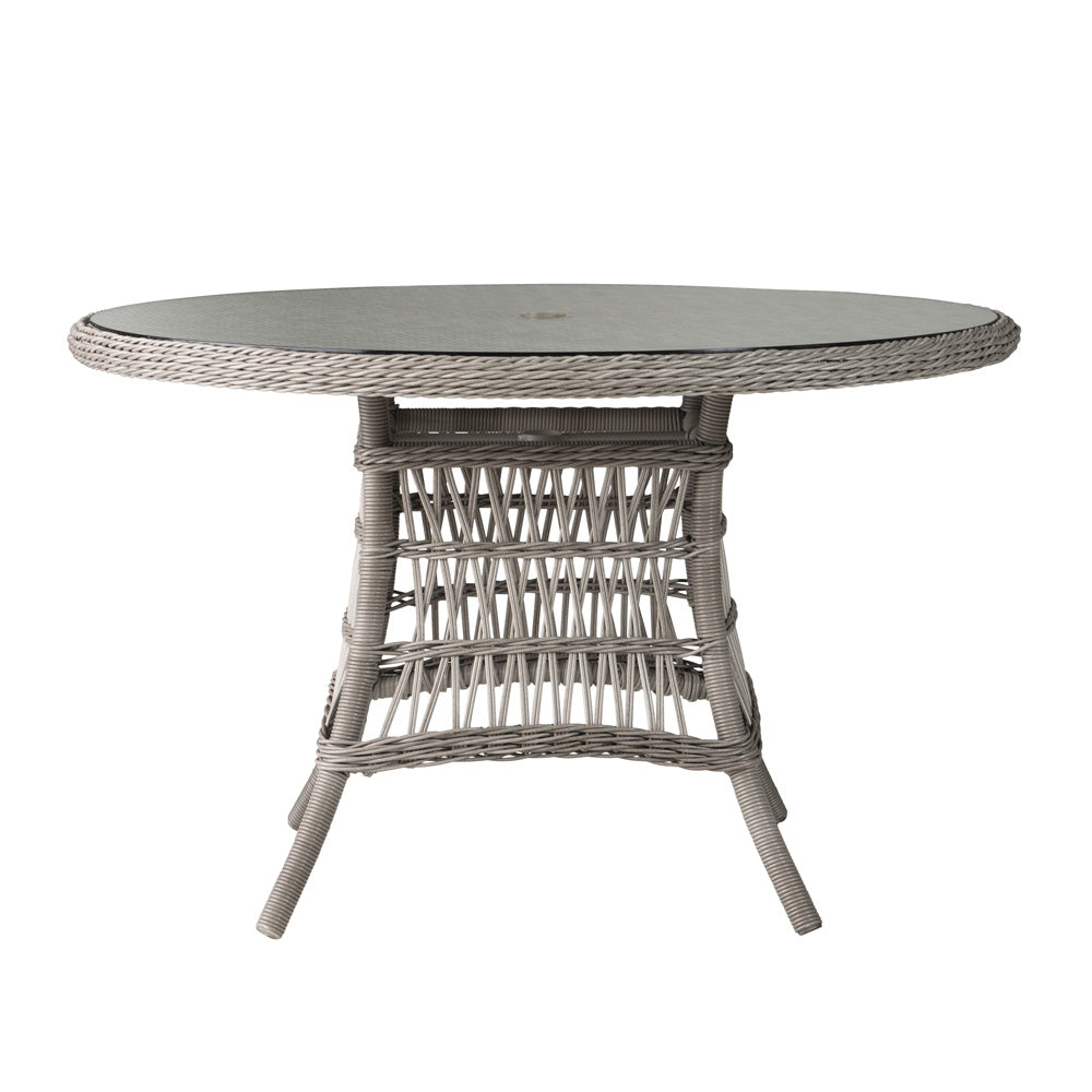 Lloyd Flanders Mackinac 48" Round Umbrella Dining Table with Woven Top 273248 - Main Product Image