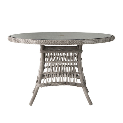 Lloyd Flanders Mackinac 48" Round Umbrella Dining Table with Woven Top 273248 - Main Product Image