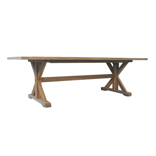 Lloyd Flanders Teak 99" Rectangular Trestle Base Dining Table 286100 - Main Product Image
