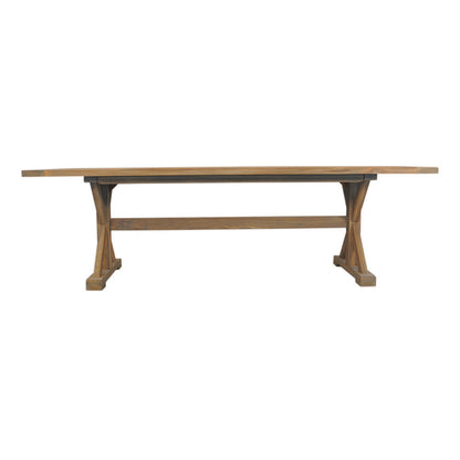Lloyd Flanders Teak 99" Rectangular Trestle Base Dining Table 286100 - Detail 1