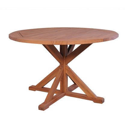Lloyd Flanders Teak 48" Round Cross Base Dining Table 286148 - Main Product Image